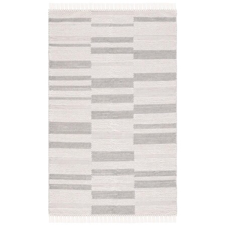 Safavieh 6 x 9 ft. Natural Flat Weave Rectangle Area Rug, Ivory & Grey NAT225F-6